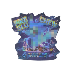 Chew ~ Pika Blue ~ 3.5G Die Cut Empty Mylar Bag
