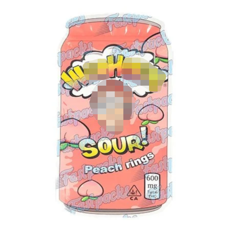 W Heads ~ "Can Shape" 600MG  Die-Cut Empty Mylar Bag (2023)