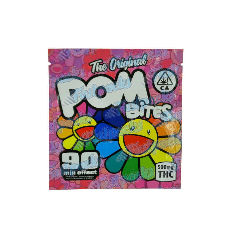 LIMITED TIME ONLY SALE! ~ The Original ~ Pom Bites Gummies ~ 500MG Empty Mylar Bag