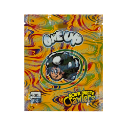 One Up ~ Sour Brite Crawlers ~ 600MG Empty Mylar Bag