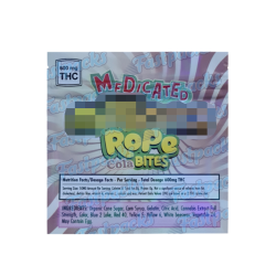Rope Bites ~ Style 2 ~ 600MG Empty Mylar Bag
