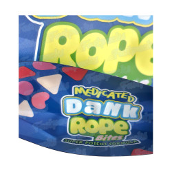 Medicated Dank Rope Bites ~ Blue ~ 500MG Empty Mylar Bag