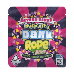 Medicated Dank Rope Bites ~ Beyond Berry ~ 500MG Empty Mylar Bag