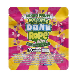 Medicated Dank Rope Bites ~ Mixed Fruit ~ 500MG Empty Mylar Bag