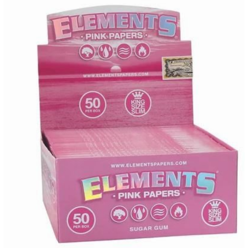 Elements ~ Limited Edition Pink King Size Rolling Papers ~ x32 Leaves Per Booklet Elements ~ Limited Edition Pink King Size Rolling Papers ~ x32 Leaves Per Booklet
