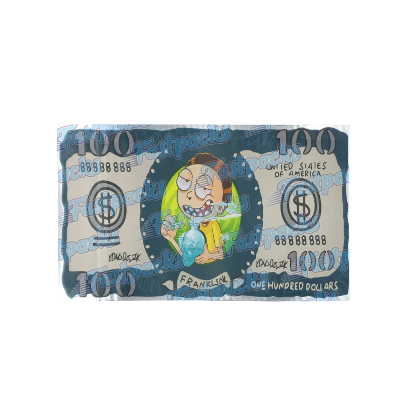 R&M ~ 100 Dollar Bill ~ 3.5G Die-Cut Mylar Bag