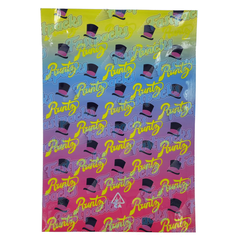 Runtz ~ Top Hat ~ 28G Extra Large 23cmx16cm Empty Mylar Bag Runtz ~ Top Hat ~ 28G Extra Large 23cmx16cm Empty Mylar Bag