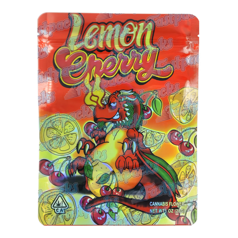 Lemon Cherry Dragon ~ 28G Extra Large 20cmx15cm Empty Mylar Bag Lemon Cherry Dragon ~ 28G Extra Large 20cmx15cm Empty Mylar Bag