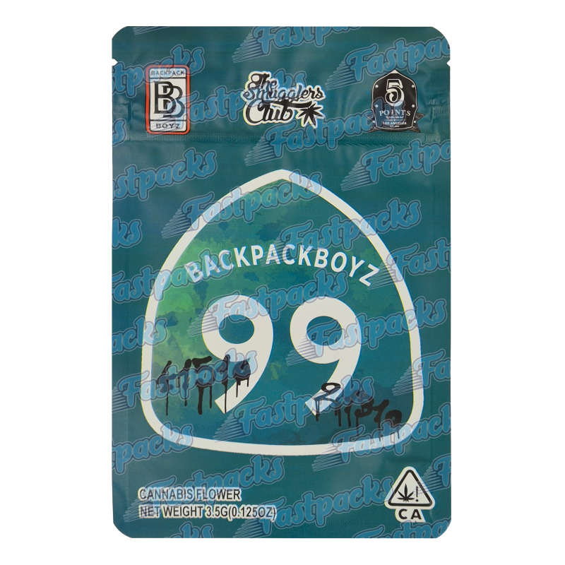 Backpack Boyz x The Smugglers Club ~ 99 ~ 3.5G Empty Mylar Bag Backpack Boyz x The Smugglers Club ~ 99 ~ 3.5G Empty Mylar Bag