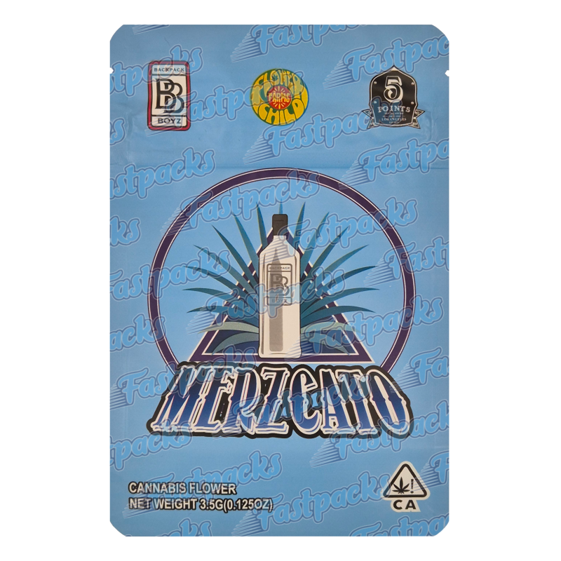 Backpack Boyz x Flower Child Farms ~ Merzcato ~ 3.5G Empty Mylar Bag Backpack Boyz x Flower Child Farms ~ Merzcato ~ 3.5G Empty Mylar Bag