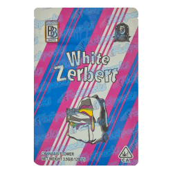 Backpack Boyz ~ White Zerbert ~ 3.5G Empty Mylar Bag