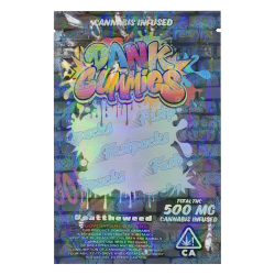 Dank Gummies ~ Black Graffiti ~ 500MG Empty Mylar Bag
