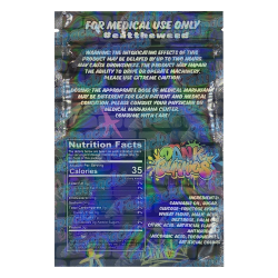 Dank Gummies ~ Black Graffiti ~ 500MG Empty Mylar Bag
