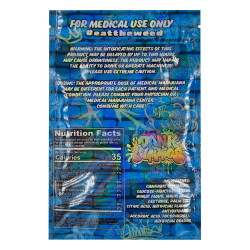 Dank Gummies ~ Blue Graffiti ~ 500MG Empty Mylar Bag