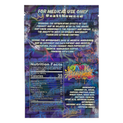 Dank Gummies ~ Deep Purple Graffiti ~ 500MG Empty Mylar Bag