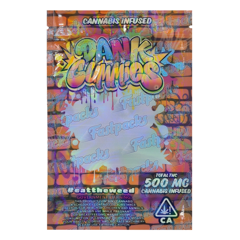 Dank Gummies ~ Orange Graffiti ~ 500MG Empty Mylar Bag Dank Gummies ~ Orange Graffiti ~ 500MG Empty Mylar Bag