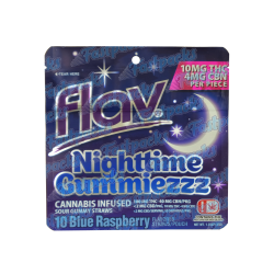Flav ~ Nighttime Gummiezzz ~ 10MG Empty Mylar Bag