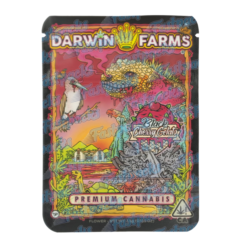 Darwin Farms ~ Black Cherry Gelato ~ 3.5G Empty Mylar Bag Darwin Farms ~ Black Cherry Gelato ~ 3.5G Empty Mylar Bag