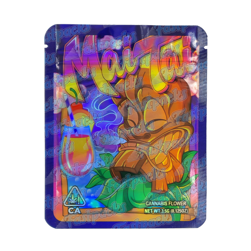 Mai Tai ~ 3.5G Holographic Empty Mylar Bag Mai Tai ~ 3.5G Holographic Empty Mylar Bag