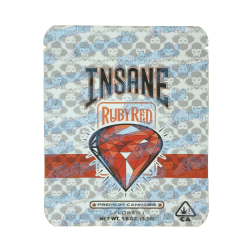 Insane OG ~ Ruby Red ~ 3.5G Empty Mylar Bag