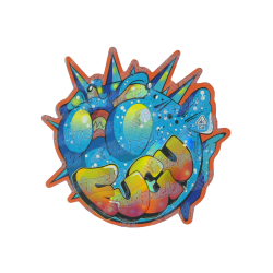 Fugu ~ 3.5G Die Cut Empty Mylar Bag
