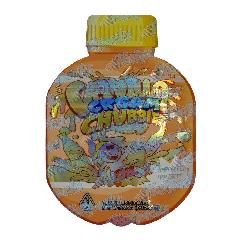 Vanilla Cream Chubbiez ~ 3.5G Die Cut Empty Mylar Bag Vanilla Cream Chubbiez ~ 3.5G Die Cut Empty Mylar Bag