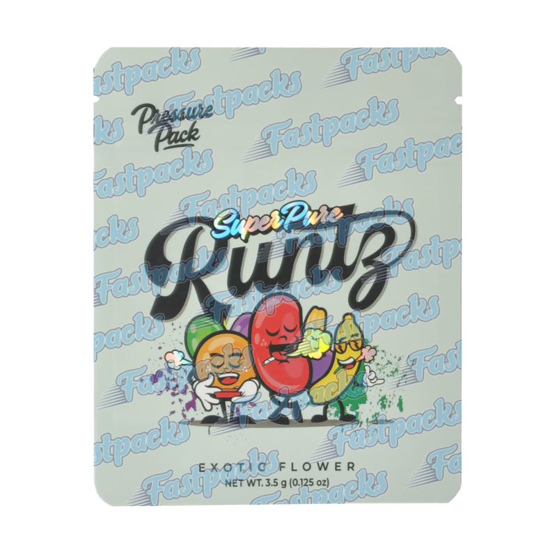 Pressure Pack ~ Super Pure Runtz ~ 3.5G Empty Mylar Bag Pressure Pack ~ Super Pure Runtz ~ 3.5G Empty Mylar Bag