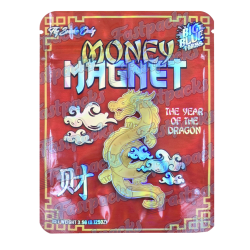 Fly Smoke Only x Big Blue Farms ~ Money Magnet ~ 3.5G Holographic Empty Mylar Bag