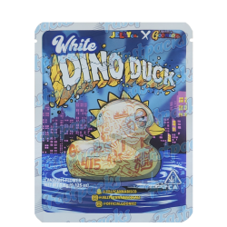 Jelly Co. X Official Gooniez ~ White Dino Duck ~ 3.5G Empty Mylar Bag (2024)