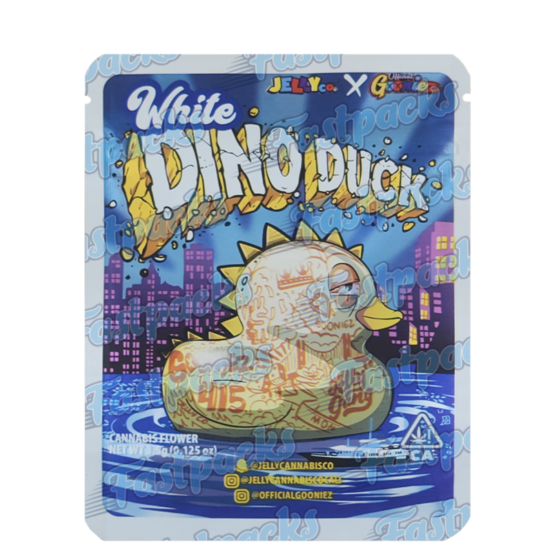 Jelly Co. X Official Gooniez ~ White Dino Duck ~ 3.5G Empty Mylar Bag (2024) Jelly Co. X Official Gooniez ~ White Dino Duck ~ 3.5G Empty Mylar Bag (2024)