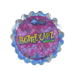 30 Flamez x Mim_Exotics ~ Bottle Capz ~ 3.5G Die-Cut Empty Mylar Bag