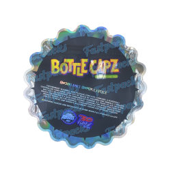 30 Flamez x Mim_Exotics ~ Bottle Capz ~ 3.5G Die-Cut Empty Mylar Bag