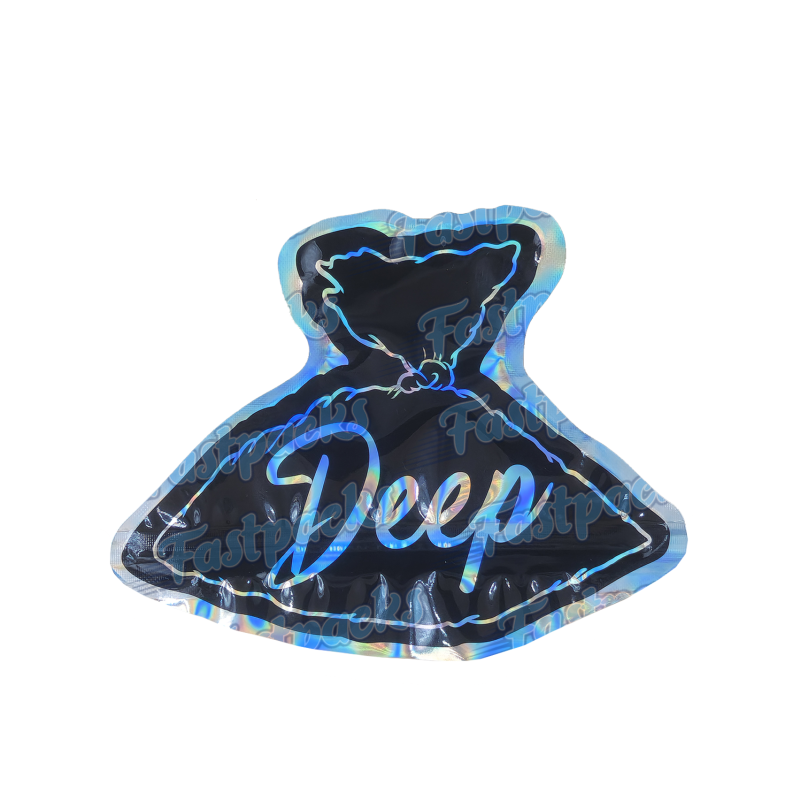DeepInTheBag_415 ~ Breath Deep ~ 3.5G Die Cut Empty Mylar Bag DeepInTheBag_415 ~ Breath Deep ~ 3.5G Die Cut Empty Mylar Bag