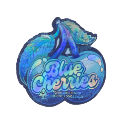 Blue Cherries ~ 3.5G Die Cut Empty Mylar Bag