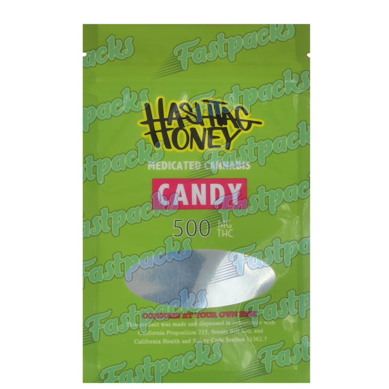 Hashtag Honey Medicated Candy ~ Green ~ 500MG Empty Mylar Bag Hashtag Honey Medicated Candy ~ Green ~ 500MG Empty Mylar Bag