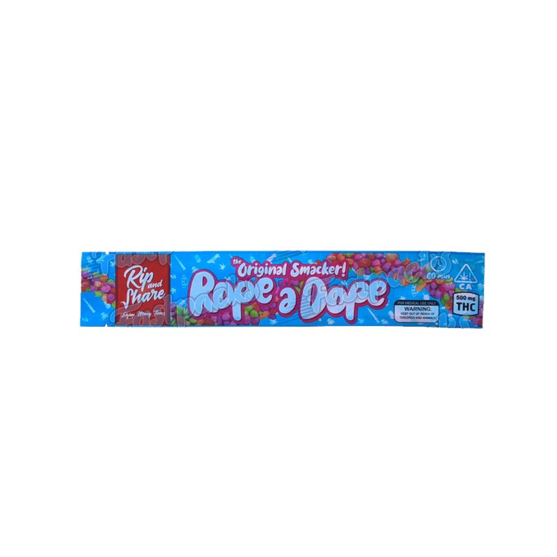 Rope-A-Dope ~ Blue ~ 500MG Empty Mylar Bag Rope-A-Dope ~ Blue ~ 500MG Empty Mylar Bag