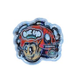 One Up Mushrooms ~ Red Shroomberry ~ Red 2.5G Holographic Die-Cut Empty Mylar Bag (2022)