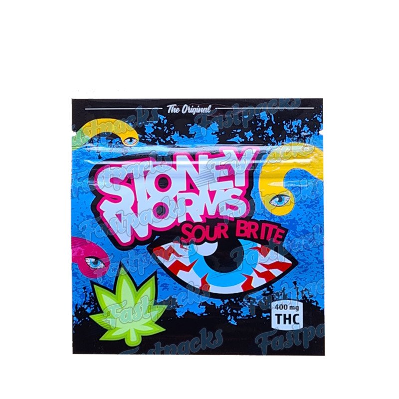 The Original Stoney Worms ~ Sour Brite ~ 400MG Empty Mylar Bag The Original Stoney Worms ~ Sour Brite ~ 400MG Empty Mylar Bag