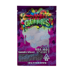 Dank Gummies ~ Purple ~ 500MG Empty Mylar Bag