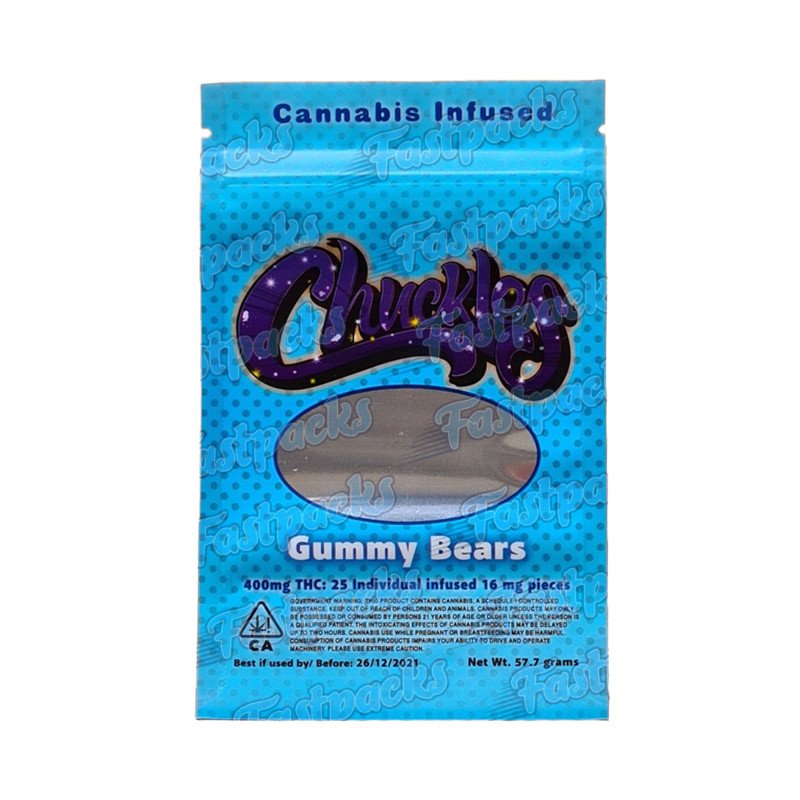 Chuckles ~ Gummy Bears ~ 400MG/600MG Empty Mylar Bag Chuckles ~ Gummy Bears ~ 400MG/600MG Empty Mylar Bag