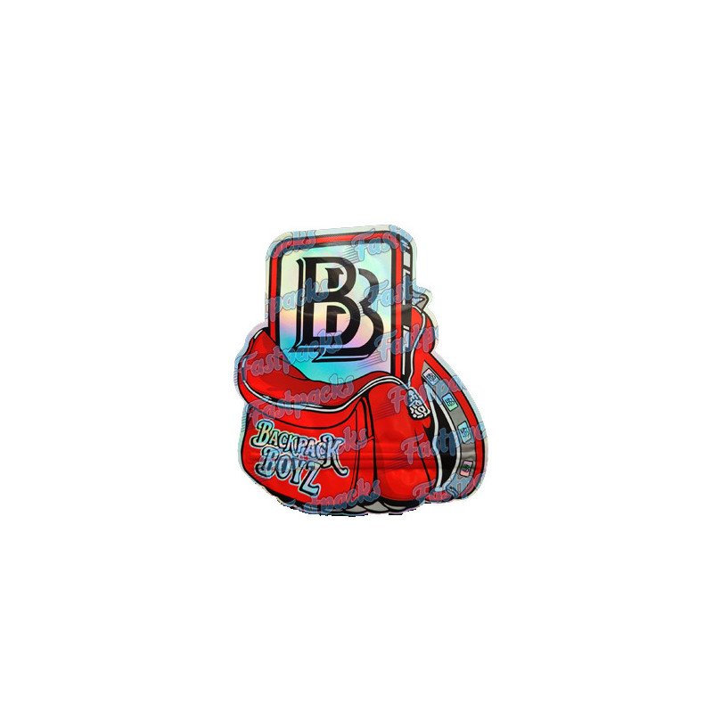 Backpack Boyz ~ Original Red ~ 3.5G Die-Cut Empty Mylar Bag Backpack Boyz ~ Original Red ~ 3.5G Die-Cut Empty Mylar Bag