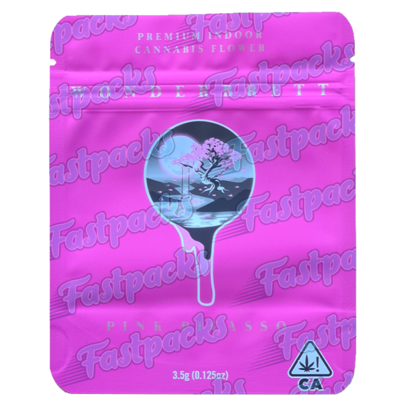 Wonderbrett ~ Pink Picasso ~ 3.5G Empty Mylar Bag Wonderbrett ~ Pink Picasso ~ 3.5G Empty Mylar Bag