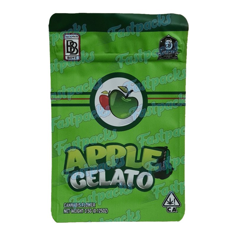 Backpack Boyz ~ Apple Gelato ~ 3.5G Empty Mylar Bag Backpack Boyz ~ Apple Gelato ~ 3.5G Empty Mylar Bag