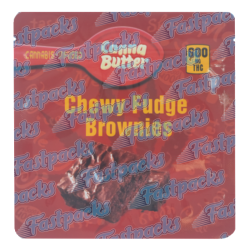 Canna Butter ~ Chewy Fudge Brownies ~ 600MG Empty Mylar Bag