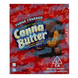 Canna Butter ~ Fudge Covered Cookies ~ 250/500MG Empty Mylar Bag