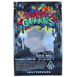 Dank Gummies ~ Black ~ 500MG Empty Mylar Bag