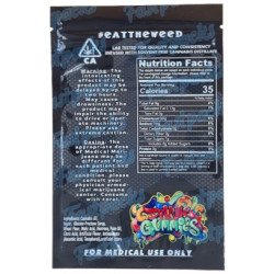 Dank Gummies ~ Black ~ 500MG Empty Mylar Bag
