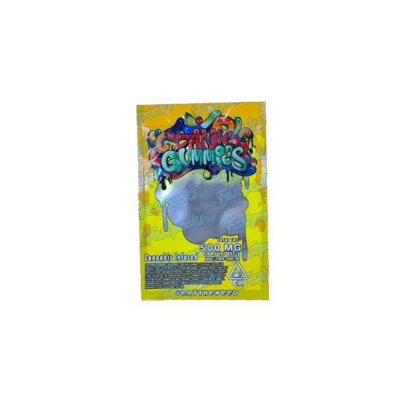 Dank Gummies ~ Yellow ~ 500MG Empty Mylar Bag Dank Gummies ~ Yellow ~ 500MG Empty Mylar Bag