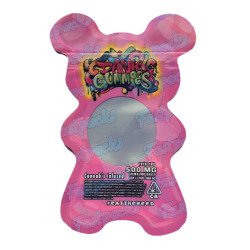 Dank Gummies ~ Pink ~ 500MG Die Cut Empty Mylar Bag (2022)