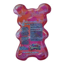 Dank Gummies ~ Red ~ 500MG Die Cut Empty Mylar Bag (2022)